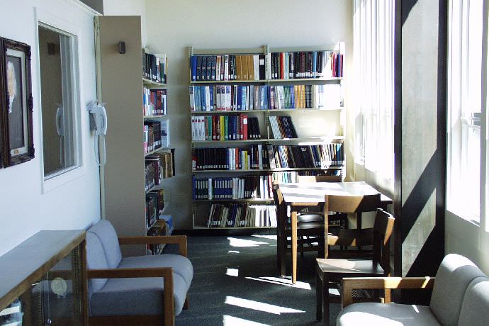 Secluded study area inside of Trimble Library.