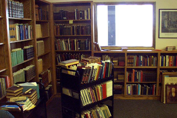 This is the Wesley room inside Trimble Library.