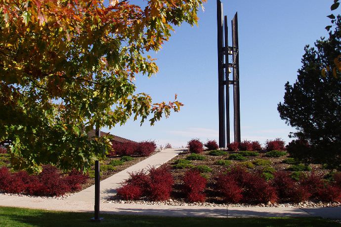 Apostles Court is at the center of Nazarene Bible College's campus in Colorado Springs.
