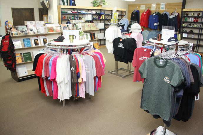NBC apparel can be found for purchase inside the bookstore.