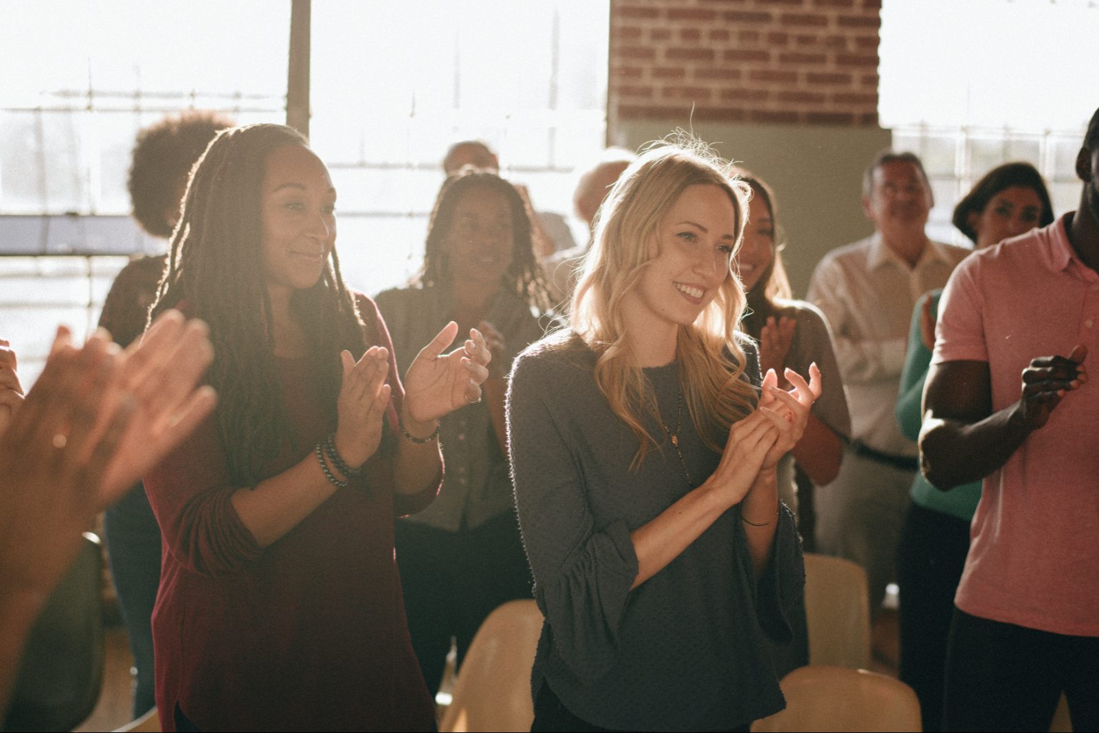 congregation in worship/applause