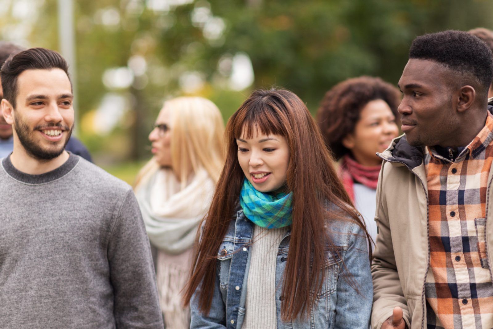 Group of people in a line