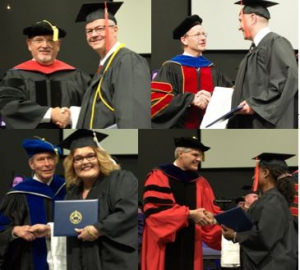 Program Directors Presenting a Servant Towel to Graduates