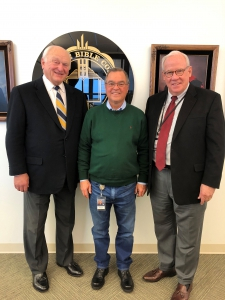 Evangelists Gary Bond and Norman Moore with President Harold Graves