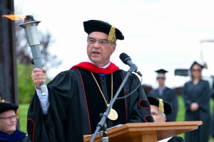 President Harold Graves Holds High the Torch