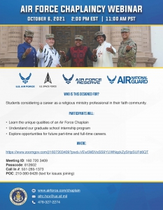 Air Force Chaplaincy Webinar