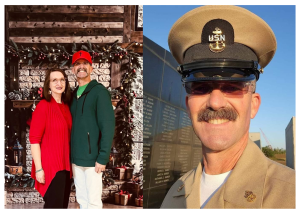 Shane and Julia Mitchell and Chief Petty Officer Mitchell